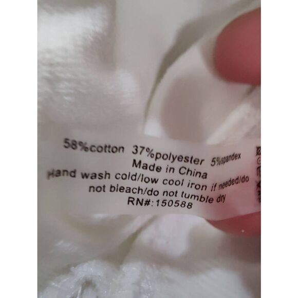 Sundays cotton blend cream sweatsuit with metallic black accents, women's size s - Picture 9 of 9